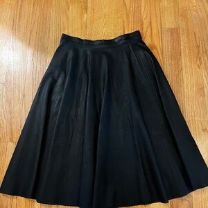 Vintage French Connection Faux Leather Circle Skirt